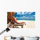 Woman Beach Holding Sunglasses Wall Decal