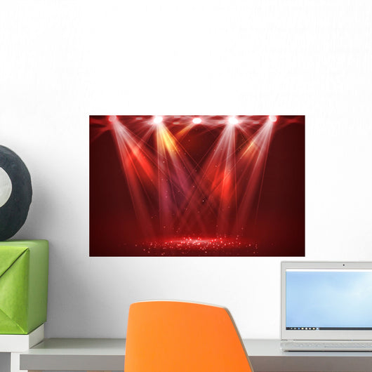 Spotlights Stage with Smoke Wall Decal