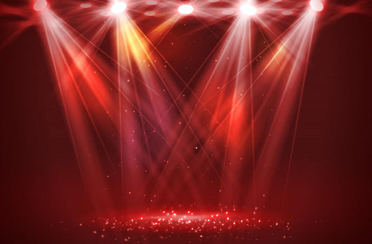 Spotlights Stage with Smoke Wall Decal