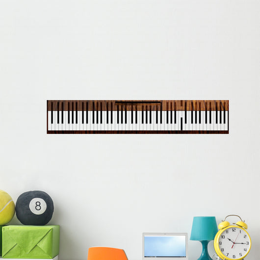 Curious Piano Keys Wall Decal Panoramic Wall Decal