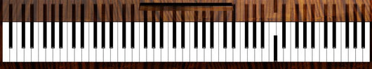 Curious Piano Keys Wall Decal Panoramic Wall Decal