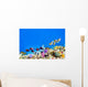 Underwater world with corals and tropical fish. Wall Mural