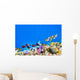 Underwater world with corals and tropical fish. Wall Mural