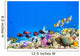 Underwater world with corals and tropical fish. Wall Mural