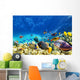 Underwater world with corals and tropical fish. Wall Mural