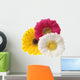 Gerbera Flowers White Wall Decal