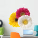 Gerbera Flowers White Wall Decal