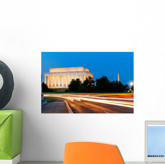 Light Trail Lincoln Memorial Wall Decal