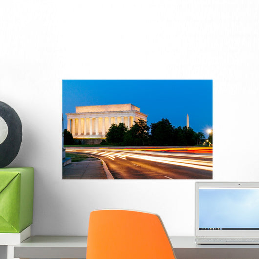 Light Trail Lincoln Memorial Wall Decal