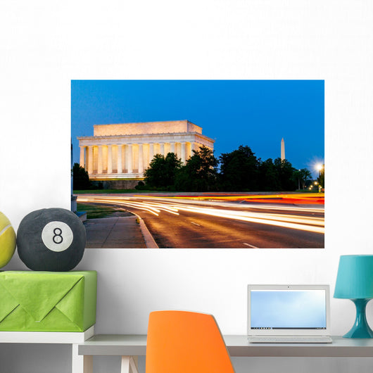 Light Trail Lincoln Memorial Wall Decal