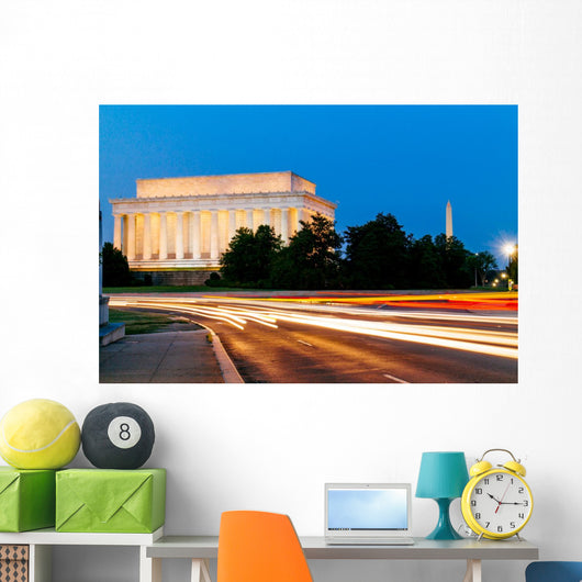 Light Trail Lincoln Memorial Wall Decal