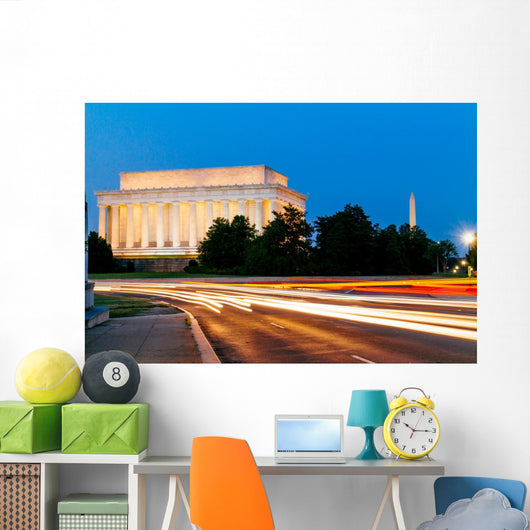 Light Trail Lincoln Memorial Wall Decal