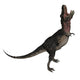Tarbosaurus dinosaur - 3D render Wall Decal