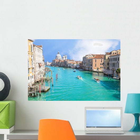 Summer at grand canal in Venice, Italy Wall Mural