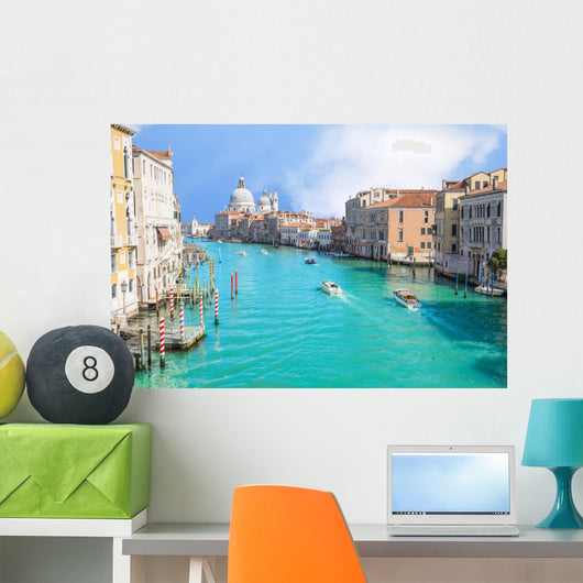 Summer at grand canal in Venice, Italy Wall Mural