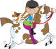 Horsey Holly Wall Decal