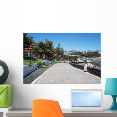 Seaside Playa Blanca Lanzarote Wall Decal shown on a wall