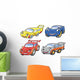 Vector Illustration Cute Cartoon Wall Decal Sticker Set