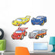 Vector Illustration Cute Cartoon Wall Decal Sticker Set
