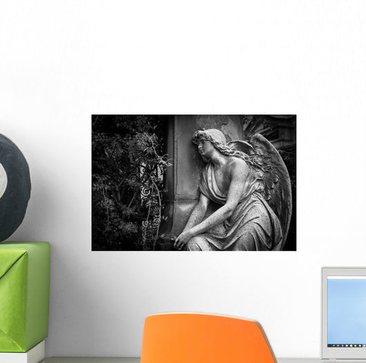 Old Cemetery Statue Wall Decal
