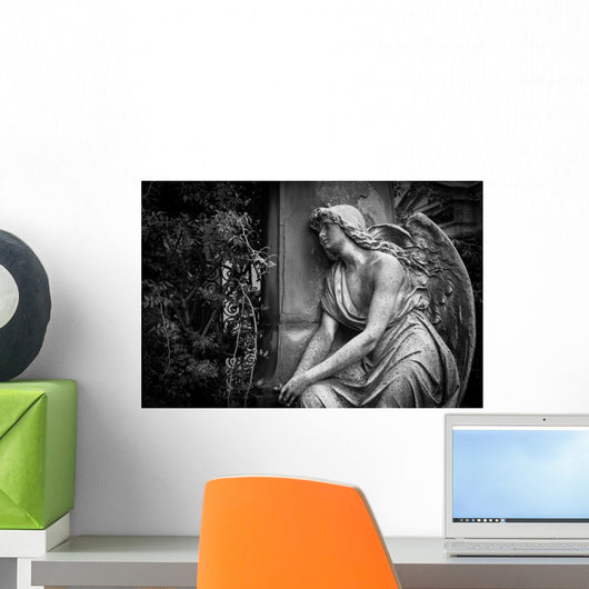 Old Cemetery Statue Wall Decal