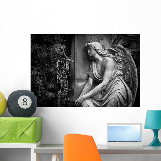 Old Cemetery Statue Wall Decal