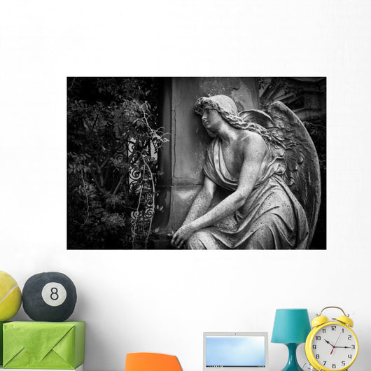 Old Cemetery Statue Wall Decal
