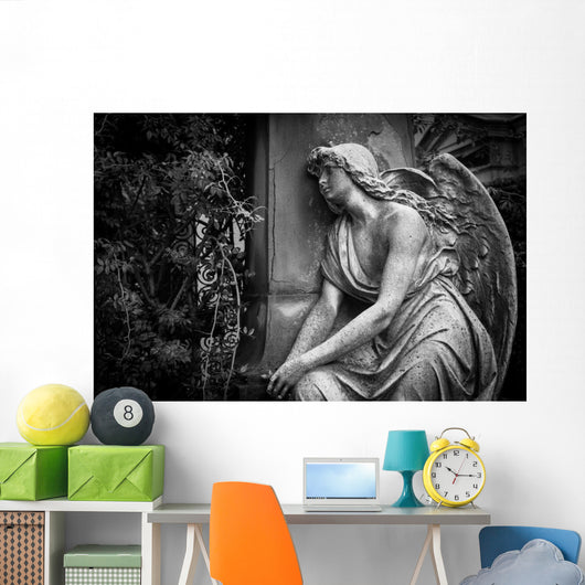 Old Cemetery Statue Wall Decal