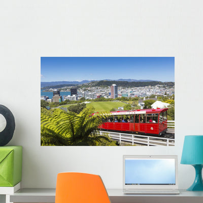 Wellington New Zealand Wall Decal shown on a wall