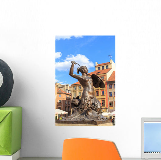 Mermaid Warsaw Polish Syrenka Wall Decal