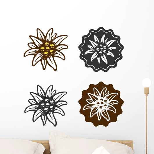 Edelweiss Flower Symbol Alpinism Wall Decal