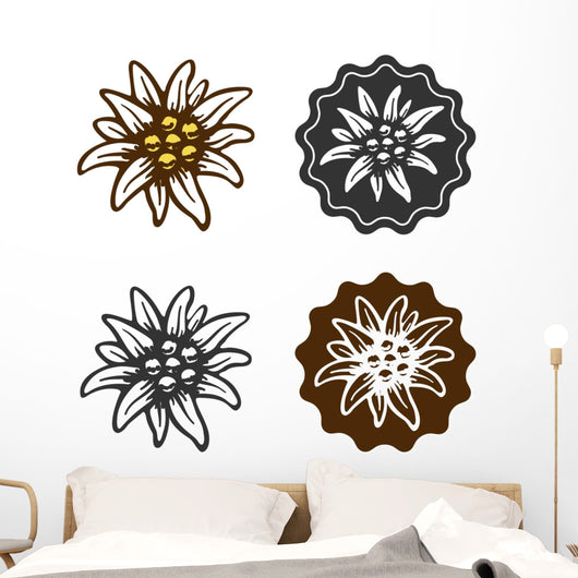 Edelweiss Flower Symbol Alpinism Wall Decal