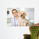 Veterinarian. Vet using technology with a little dog - isolated Wall Mural