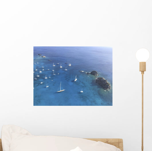 Vista Aerea Porto Gustavia Wall Decal