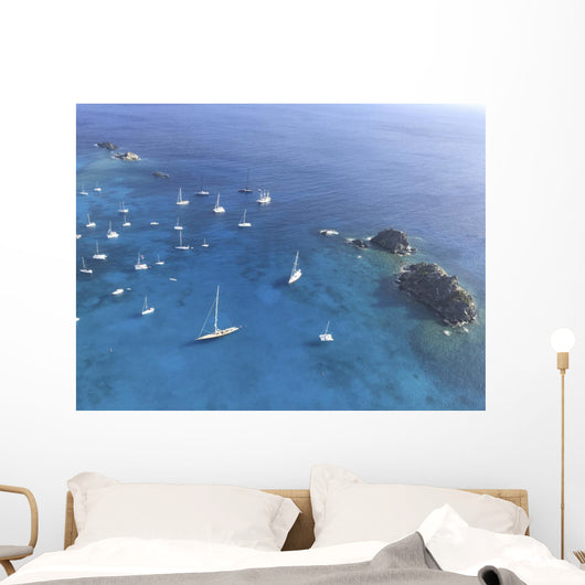 Vista Aerea Porto Gustavia Wall Decal