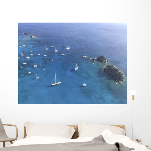 Vista Aerea Porto Gustavia Wall Decal