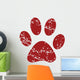 Red Grunge Animal Logo Wall Decal