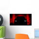 Car Silhouette Headlight Night Wall Decal