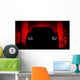Car Silhouette Headlight Night Wall Decal