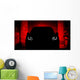 Car Silhouette Headlight Night Wall Decal
