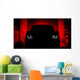 Car Silhouette Headlight Night Wall Decal