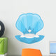 Blue Mermaid Princess Tiara Wall Decal