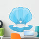 Blue Mermaid Princess Tiara Wall Decal
