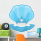 Blue Mermaid Princess Tiara Wall Decal