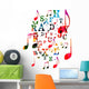 Creative Music Design Wall Decal