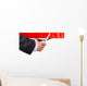 Businessman Suit Cutting Red Wall Decal