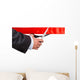 Businessman Suit Cutting Red Wall Decal