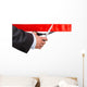 Businessman Suit Cutting Red Wall Decal