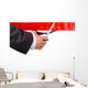Businessman Suit Cutting Red Wall Decal