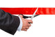Businessman Suit Cutting Red Wall Decal